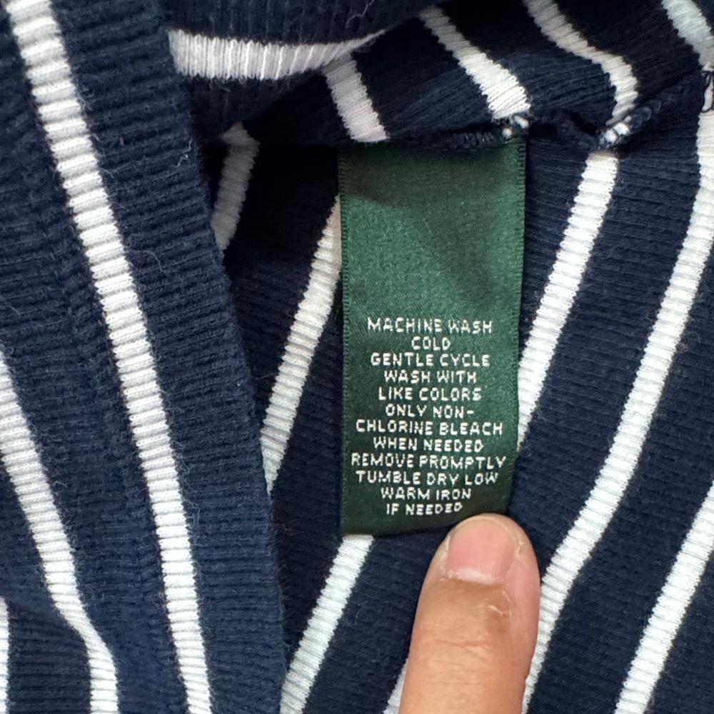 Lauren Ralph Lauren Navy Striped and Blue Tops size M and size S - Picture 6 of 14